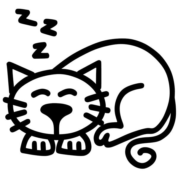 Aufkleber: Schlafende Katze