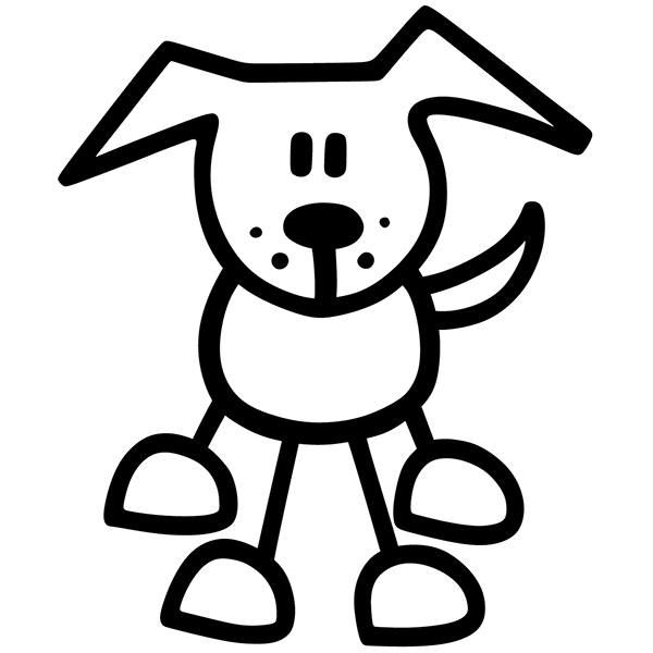 Aufkleber: Glücklicher Hund