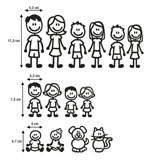 Aufkleber: Set 14X Aufkleber Glückliche Familie 2