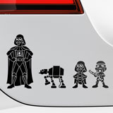 Aufkleber: Set 4X Darth Vader Familie 3