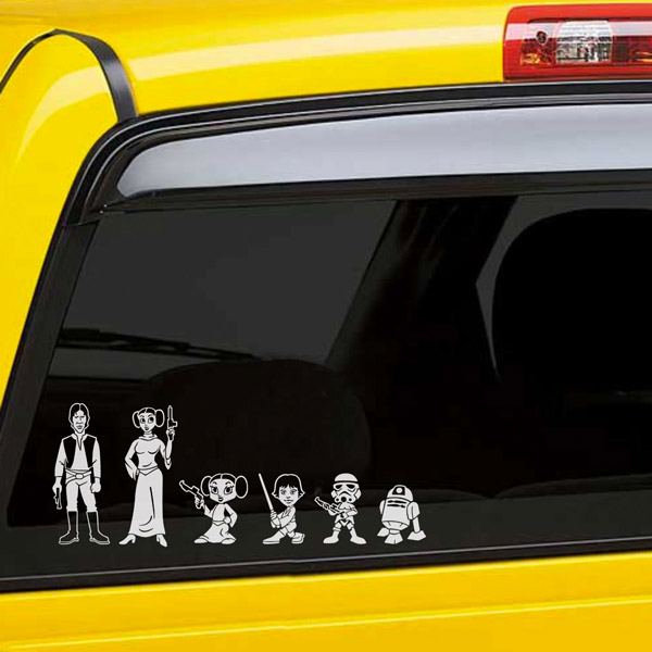 Aufkleber: Set 6X Han Solo Familie