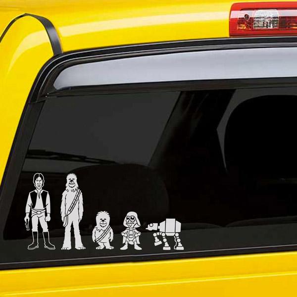 Aufkleber: Set 5X Chewbacca Familie