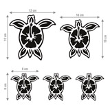 Aufkleber: Set 5X Brandung Schildkröten 2