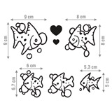 Aufkleber: Set 5X Glücklicher Fisch 2