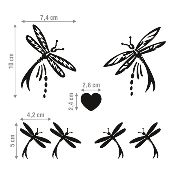 Aufkleber: Set 7X Libellen