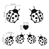 Aufkleber: Set 7X Marienkäfer 2