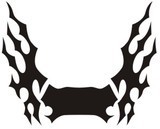 Aufkleber: Hood Flames