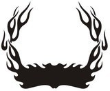 Aufkleber: Hood Flames