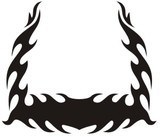 Aufkleber: Hood Flames