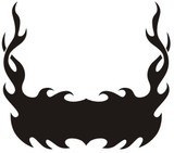 Aufkleber: Hood Flames