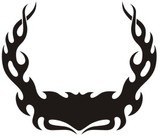 Aufkleber: Hood Flames