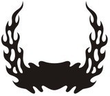 Aufkleber: Hood Flames