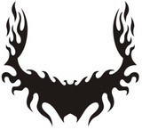 Aufkleber: Hood Flames