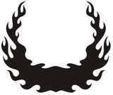 Aufkleber: Hood Flames