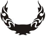 Aufkleber: Hood Flames
