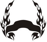 Aufkleber: Hood Flames