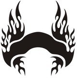 Aufkleber: Hood Flames
