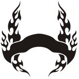 Aufkleber: Hood Flames