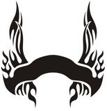 Aufkleber: Hood Flames