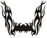 Aufkleber: Hood Flames