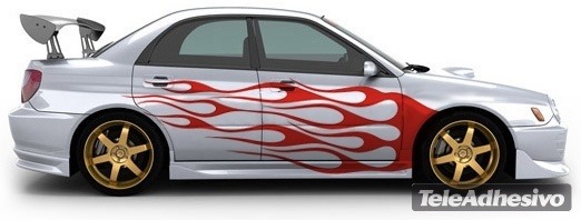 Auto-Aufkleber Flammen-Set 2/2