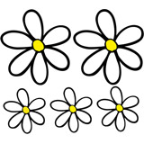 Aufkleber: Bausatz mit 5 Blumen Margarita Surfen 3