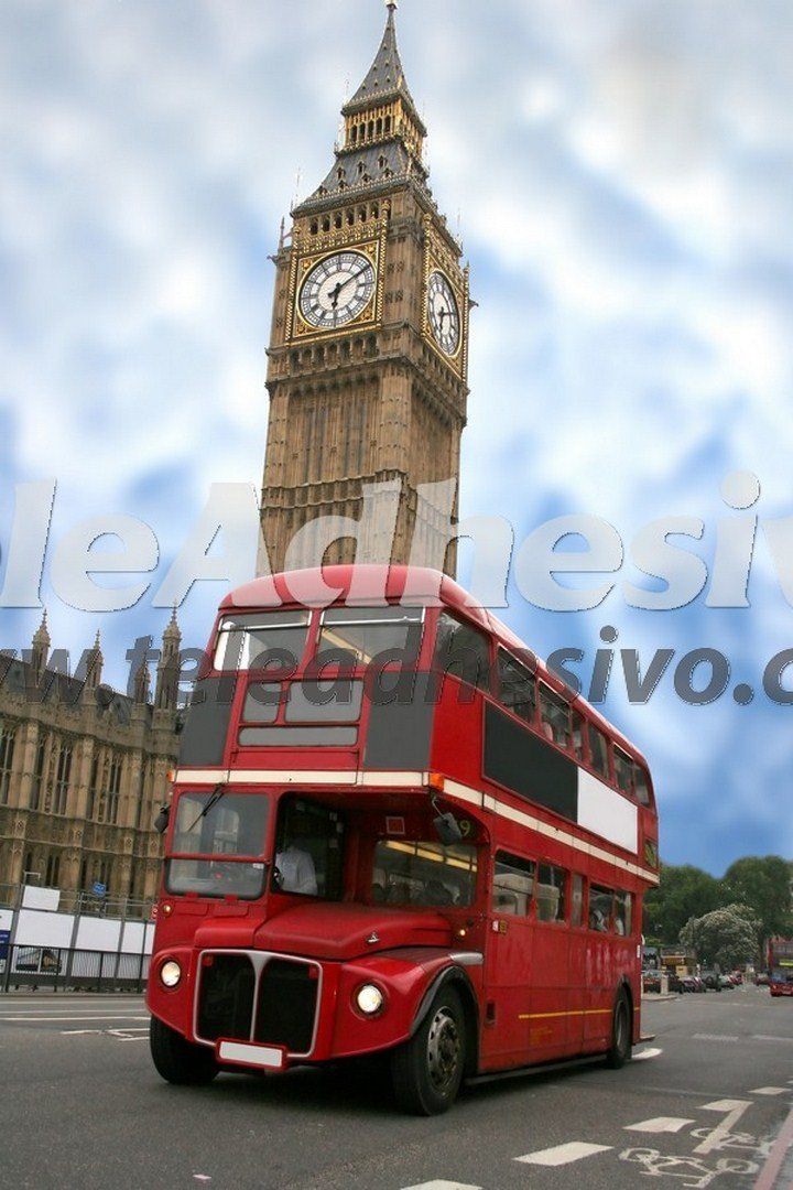 Fototapeten: Big Ben und britischer Bus