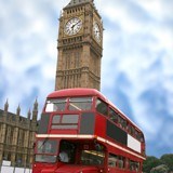 Fototapeten: Big Ben und britischer Bus 3