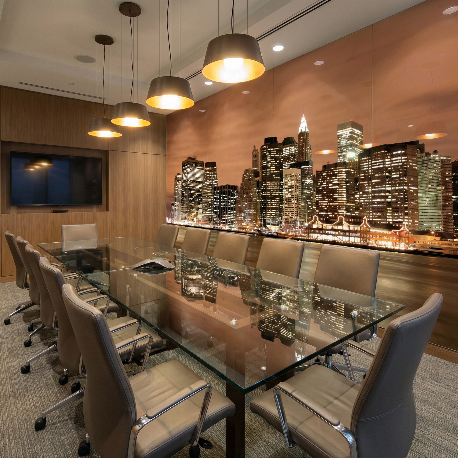 Fototapeten: New York Skyline bei Nacht