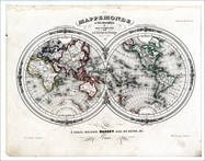 Fototapeten: Karte der Welt 1848 3