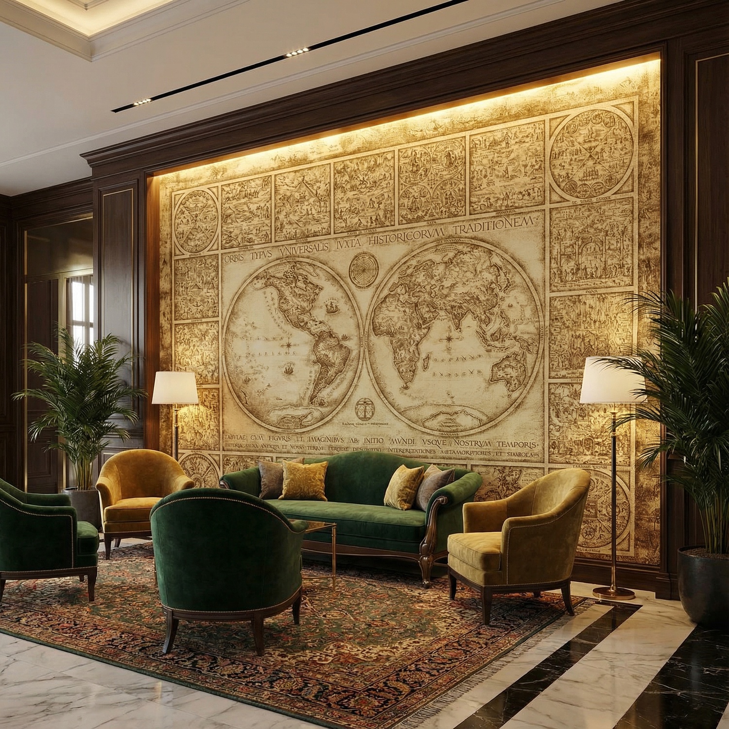 Fototapeten: Weltkarte Orvis Typus Universalis