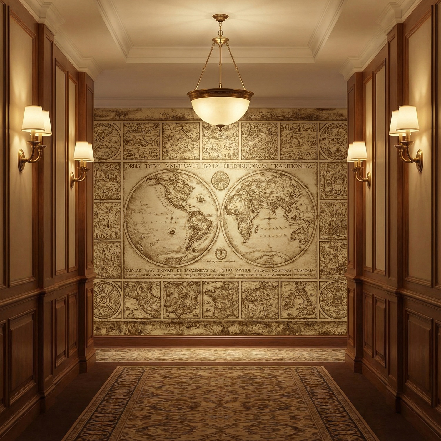 Fototapeten: Weltkarte Orvis Typus Universalis