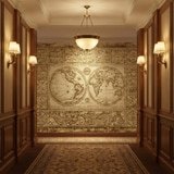 Fototapeten: Weltkarte Orvis Typus Universalis 17