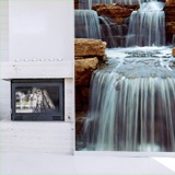 Fototapeten: Wasserfall und Steine 2