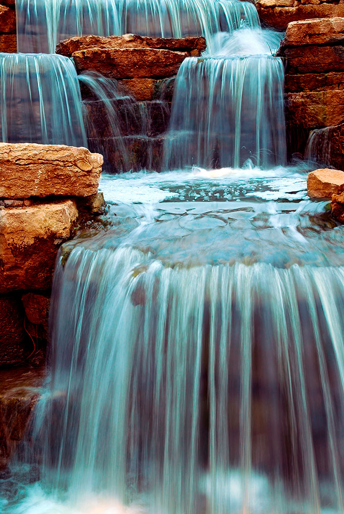 Fototapeten: Wasserfall und Steine