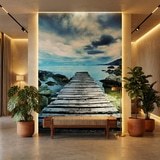 Fototapeten: Fu&szlig;g&auml;ngerbr&uuml;cke zwischen den Felsen 17