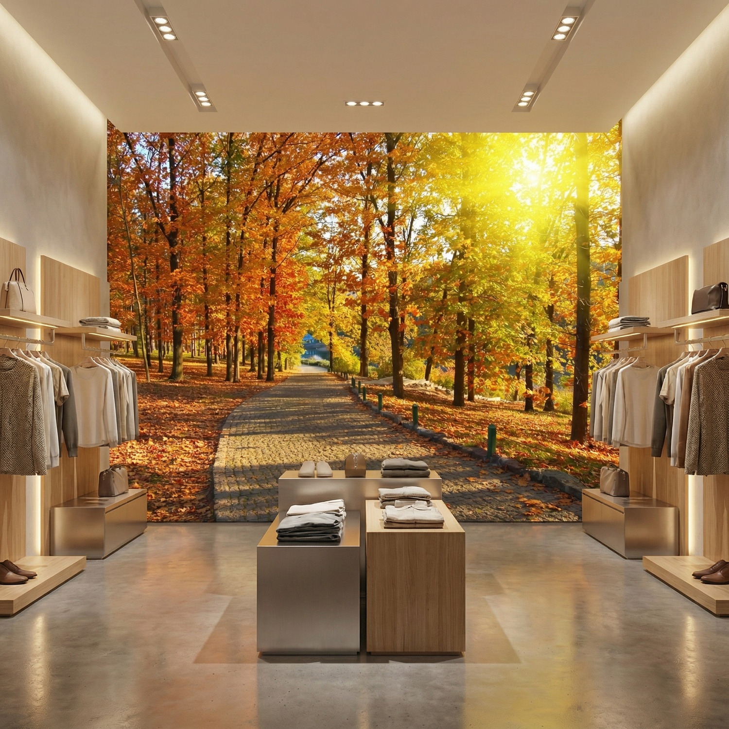 Fototapeten: Ich laufe durch den herbstlichen Park