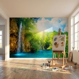 Fototapeten: Wasserfall im Wald 11