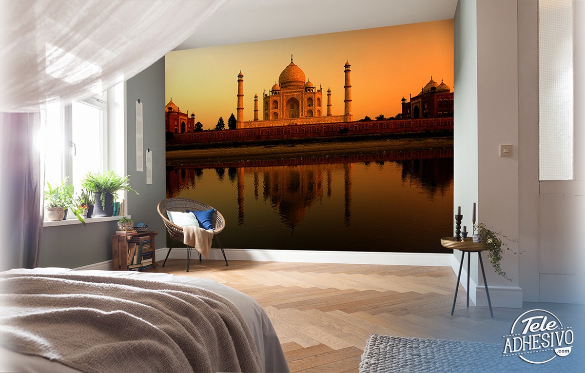 Fototapeten: Taj Mahal bei Sonnenaufgang