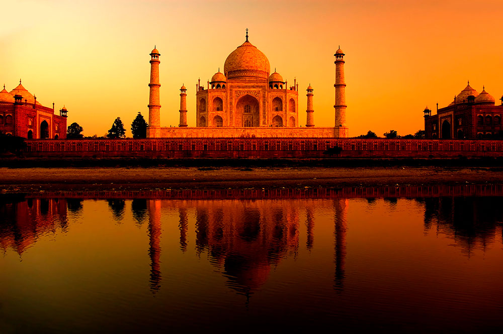 Fototapeten: Taj Mahal bei Sonnenaufgang