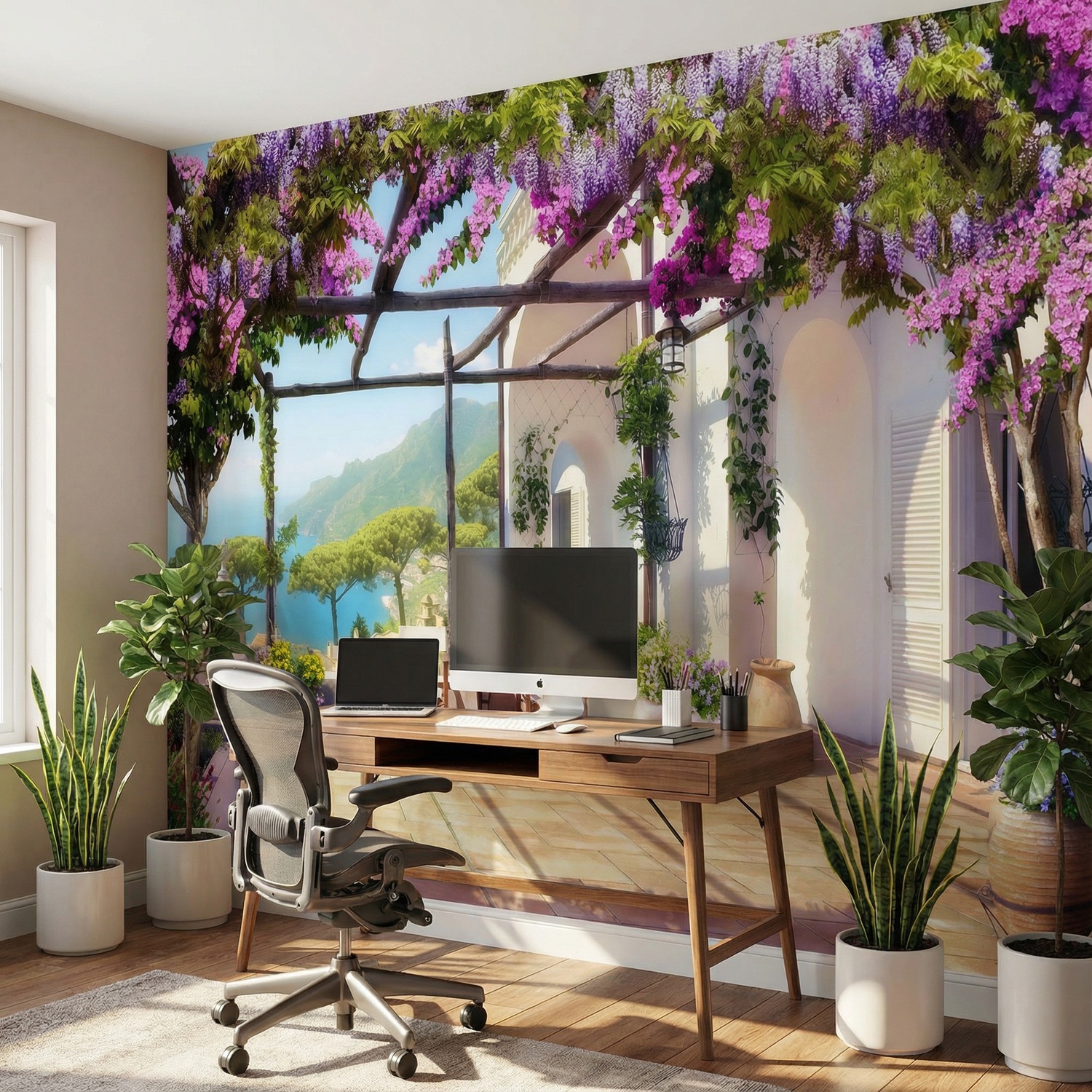 Fototapeten: Mittelmeer-Terrasse direkt am Strand