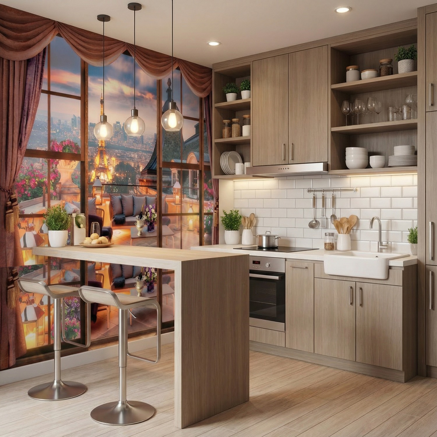 Fototapeten: Blick auf den Eiffelturm