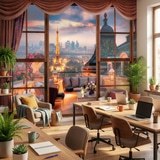 Fototapeten: Blick auf den Eiffelturm 14