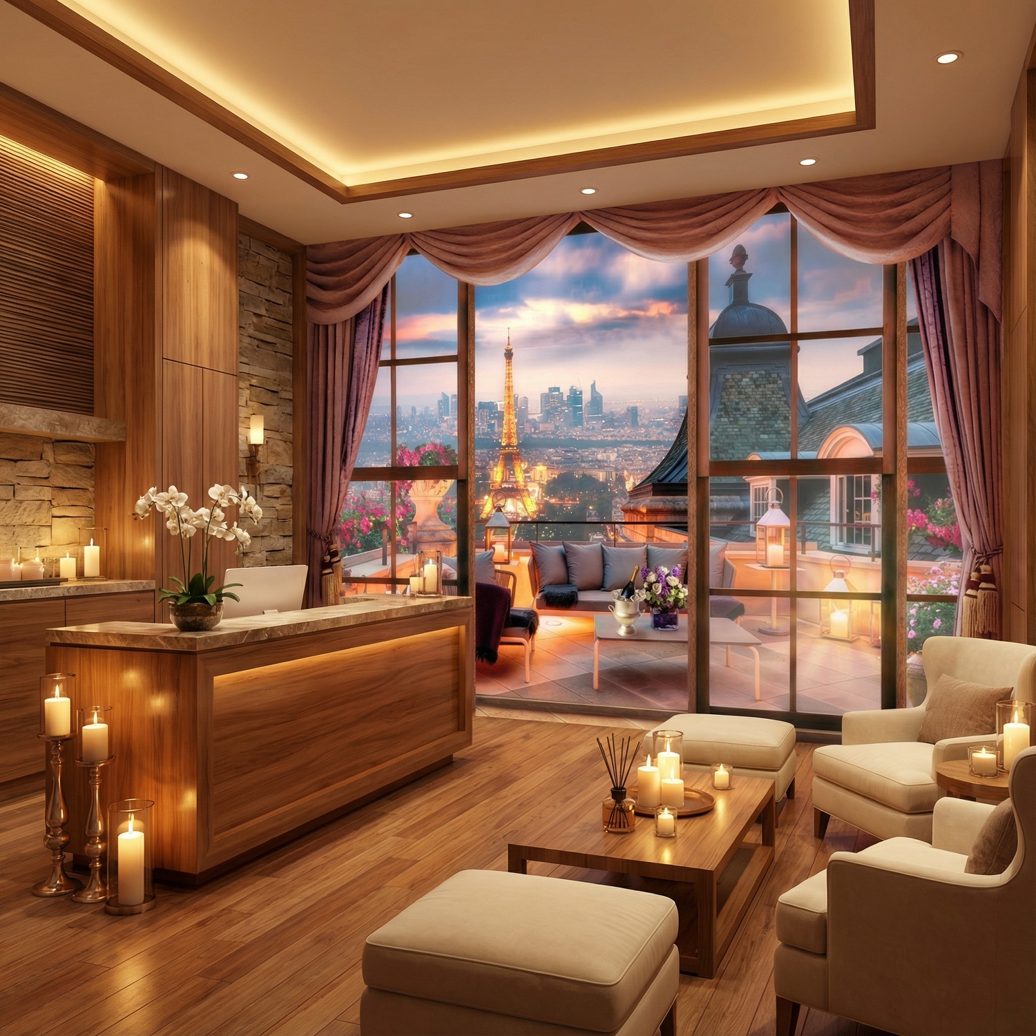 Fototapeten: Blick auf den Eiffelturm