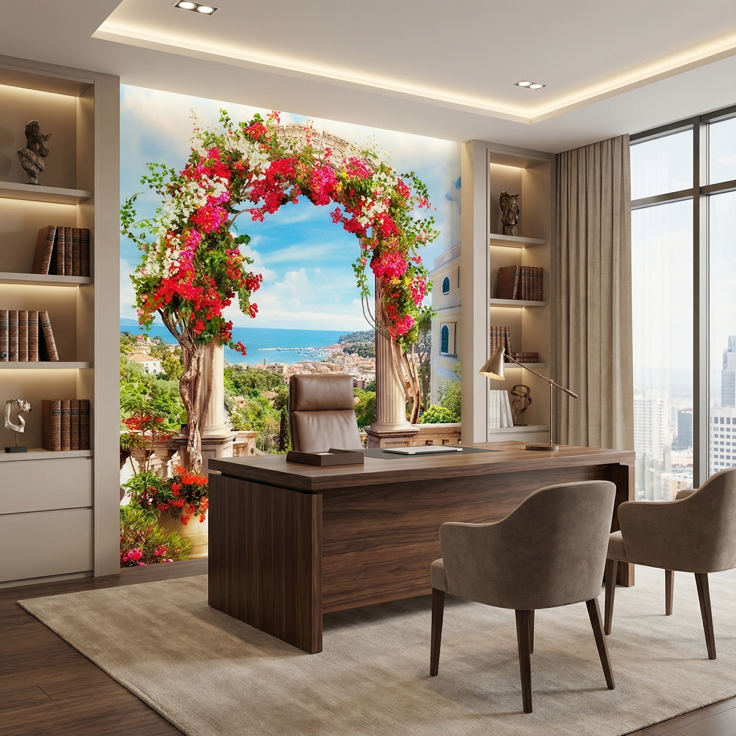 Fototapeten: Bogen zur K&uuml;ste floral