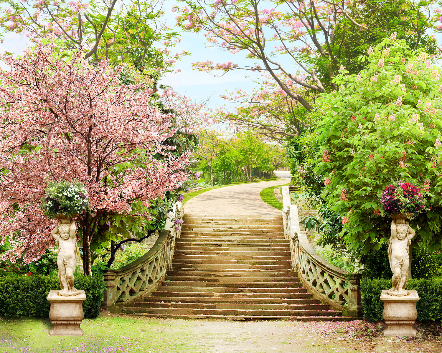 Fototapeten: Treppen in den Gro&szlig;en Garten