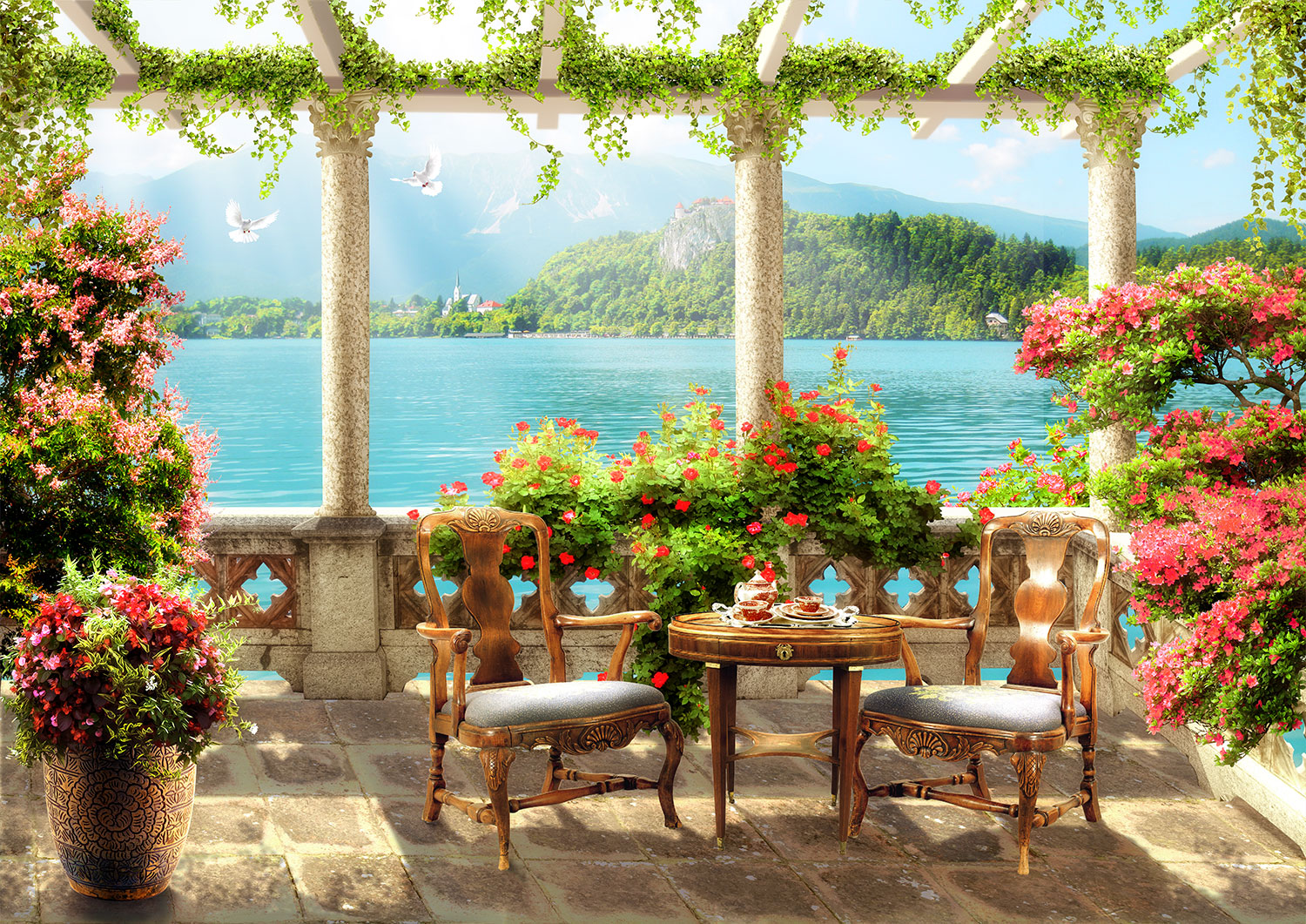 Fototapeten: Die Seeterrasse