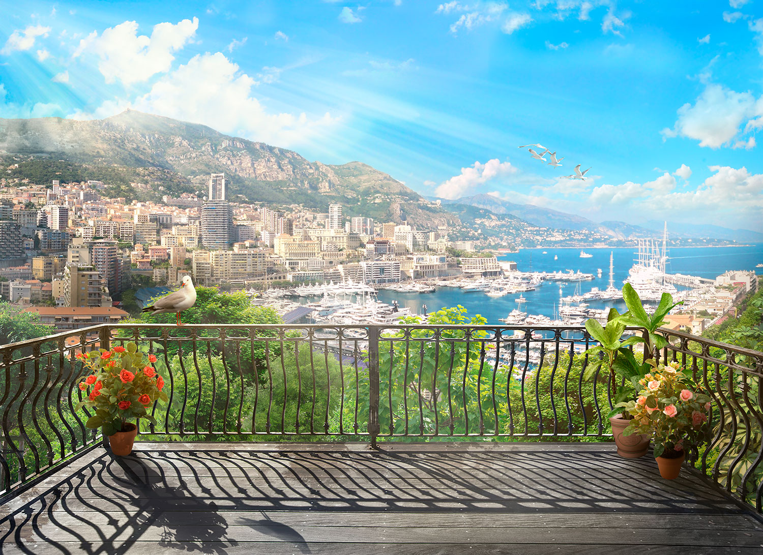 Fototapeten: Terrasse in Montecarlo