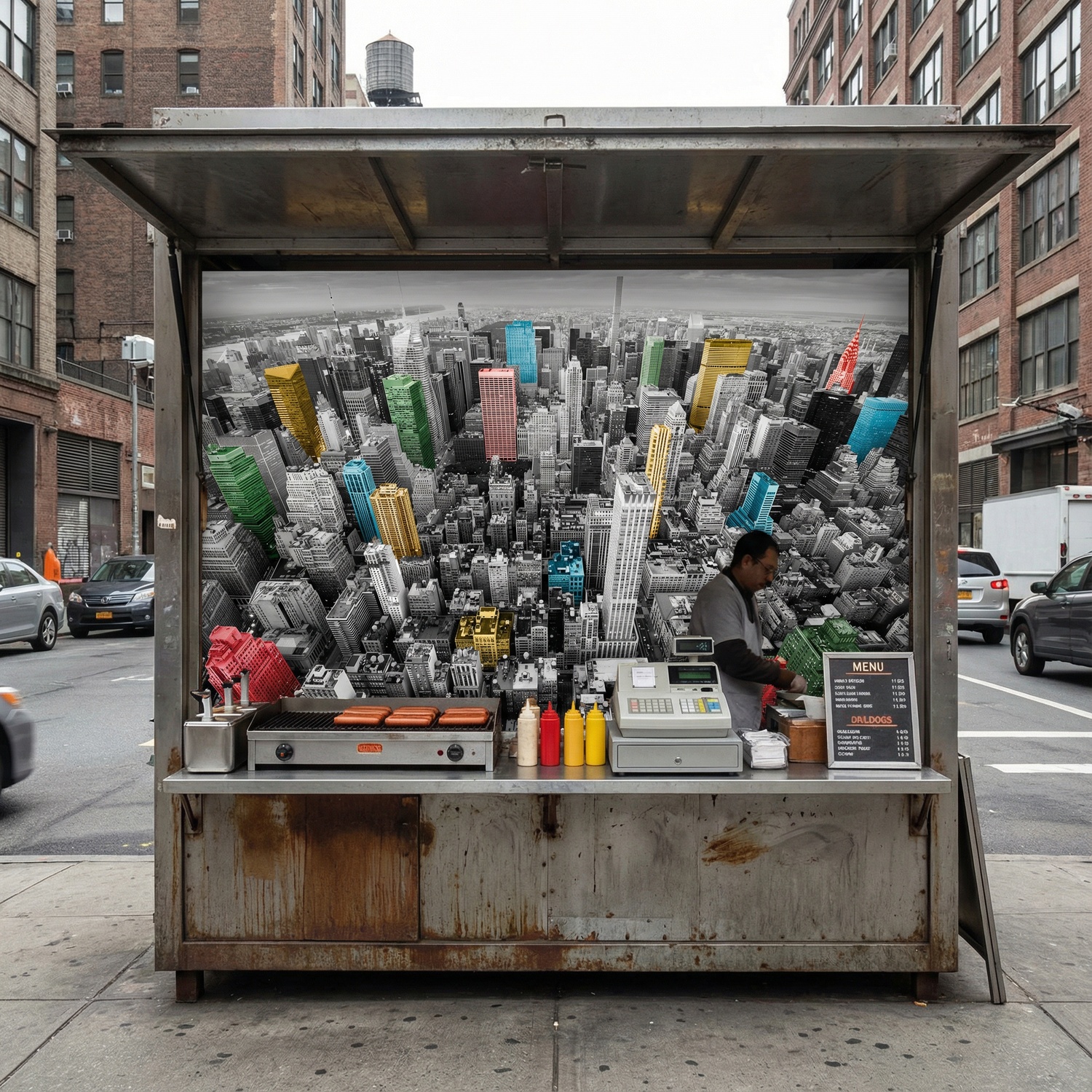 Fototapeten: Bunte Wolkenkratzer New York