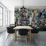 Fototapeten: Bunte Wolkenkratzer New York 7